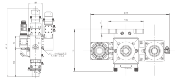 ND36 - Лазерная голова для сварки на 2 длины волны (4кВт) ND36 - Лазерная голова для сварки на 2 длины волны (4кВт)