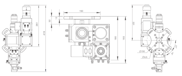 ND60 - Лазерная голова для сварки с модулем колебаний (6кВт) ND60 - Лазерная голова для сварки с модулем колебаний (6кВт)